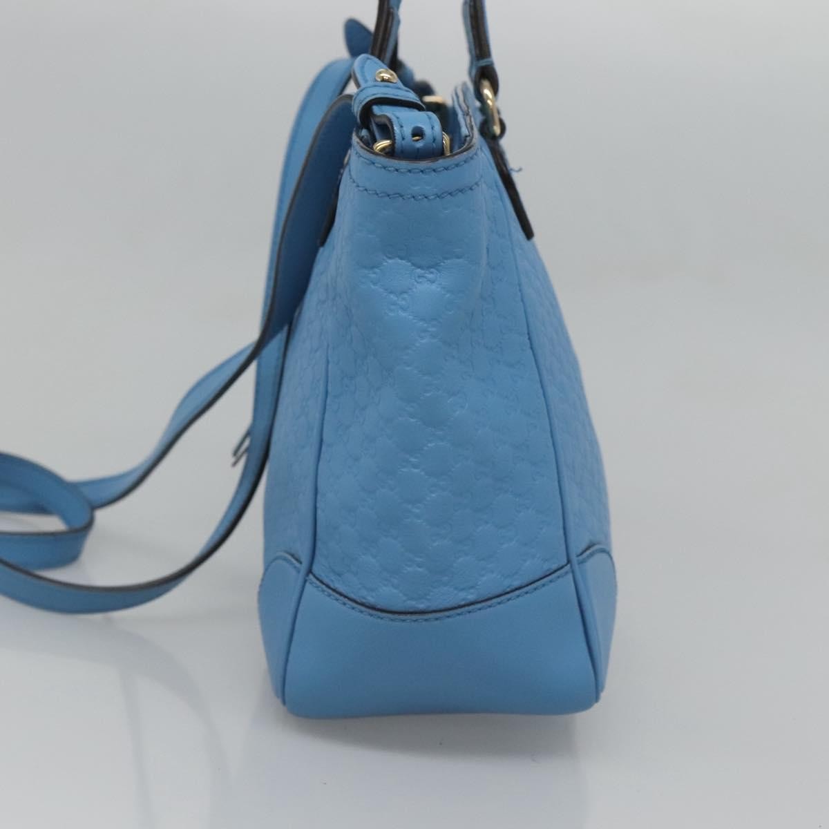 Gucci Bree Convertible Tote Microguccissima Leather Blue Leather Tote Bag Bag (Pre-Owned)