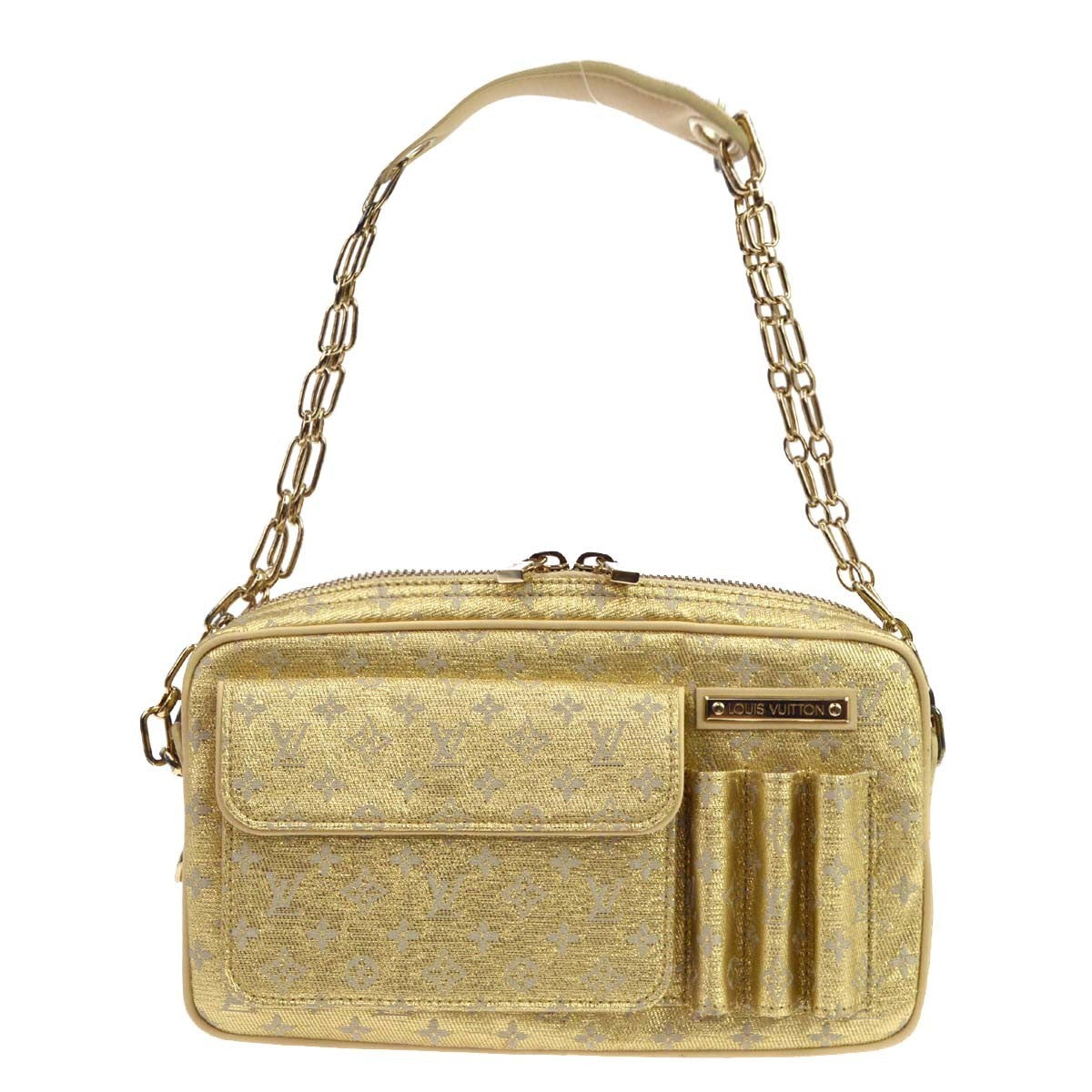 Louis Vuitton Mckenna Mini Lin Gold Canvas Shoulder Bag Bag (Pre-Owned)