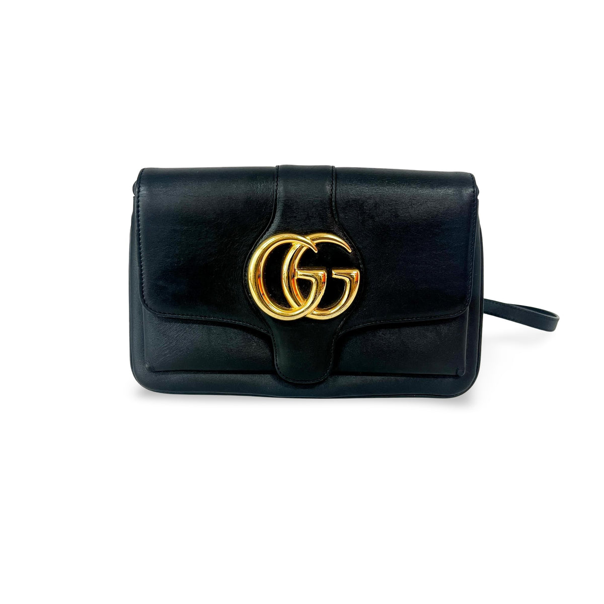 Gucci Arli Leather Black Leather Shoulder Bag Bag (Pre-Owned)