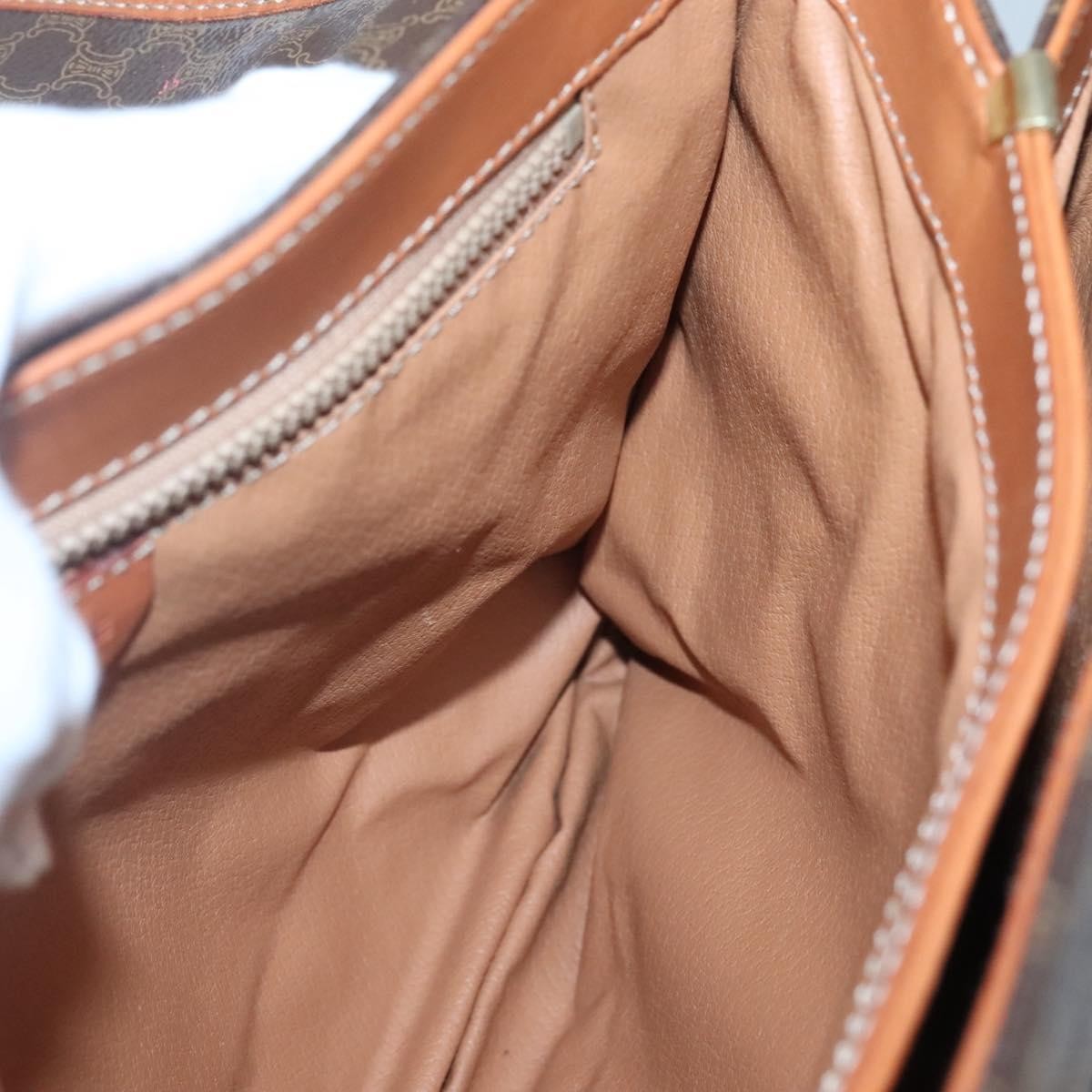 Celine Vintage Macadam Canvas Brown Canvas Handbag (Pre-Owned)