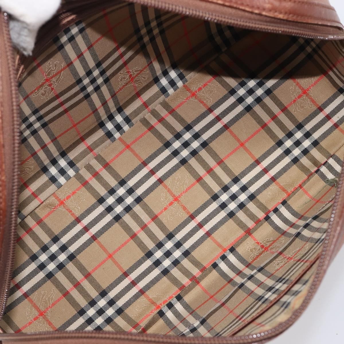 Burberry Vintage Boston Leather Brown Leather Handbag (Pre-Owned)