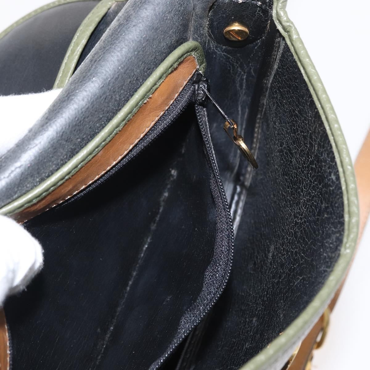 Christian Dior Vintage Leather Green Leather Shoulder Bag Bag (Pre-Owned)