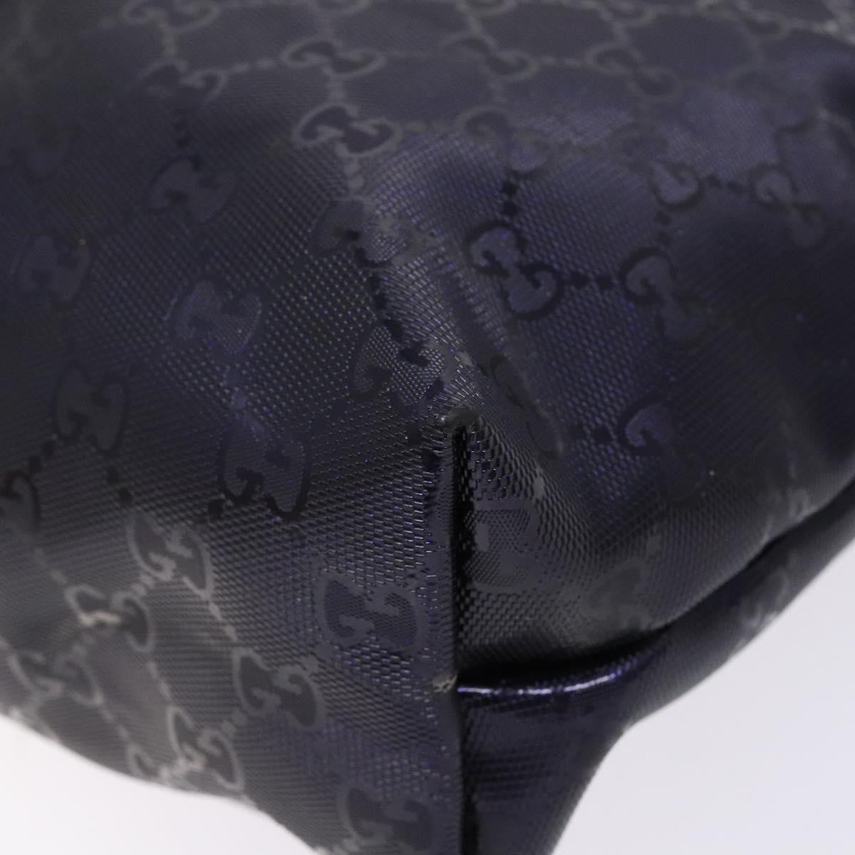 Gucci Plus Tote Gg Imprime Navy Canvas Tote Bag Bag (Pre-Owned)