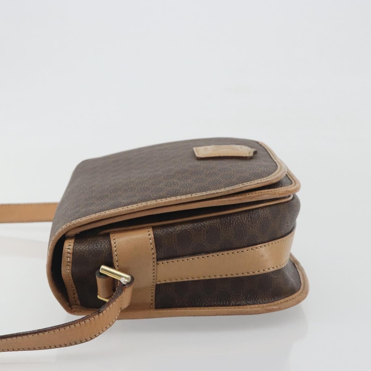 Celine Macadam Canvas Brown Canvas Shoulder Bag Bag (Pre-Owned)