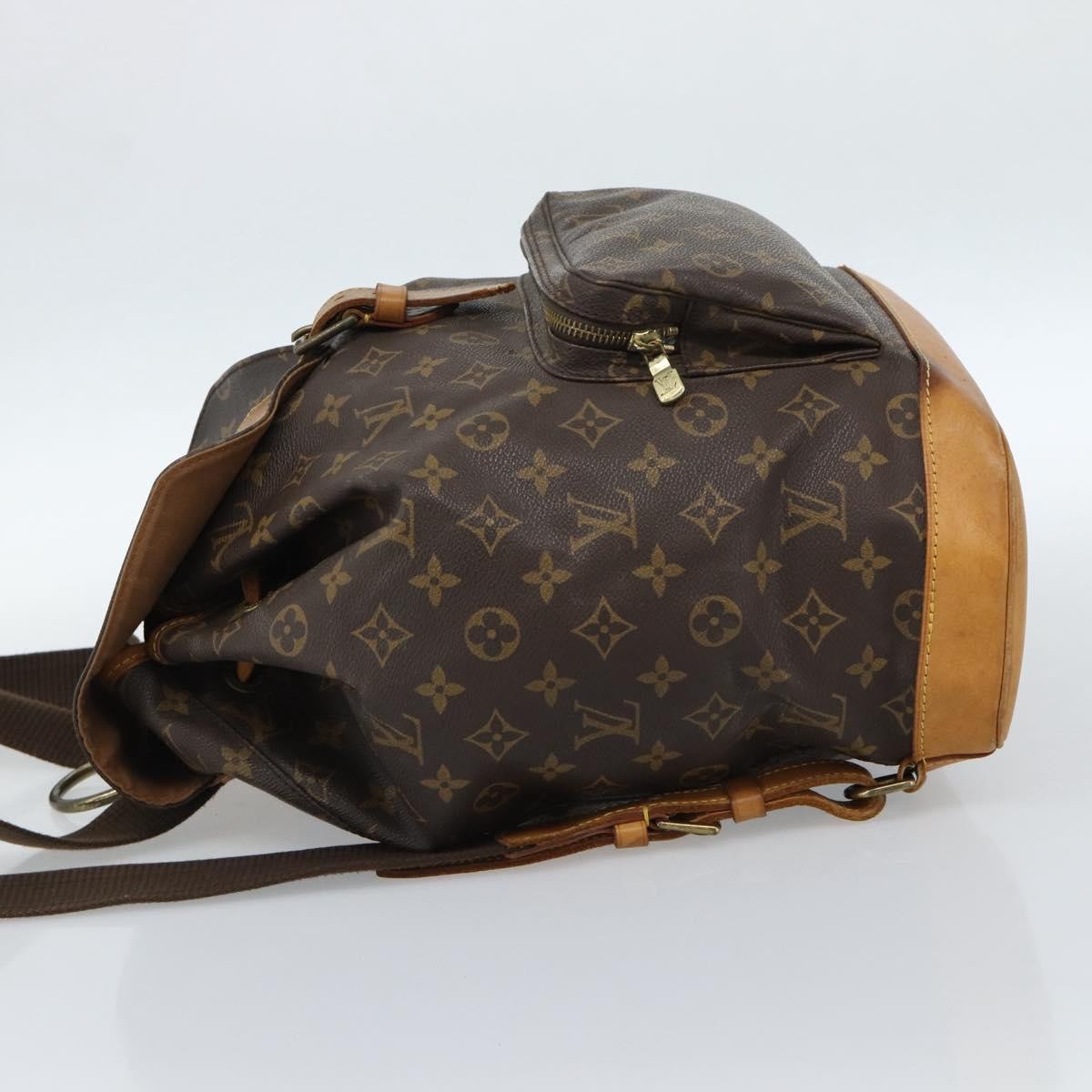 Louis Vuitton Vintage Montsouris Monogram Canvas Brown Canvas Backpack Bag (Pre-Owned)
