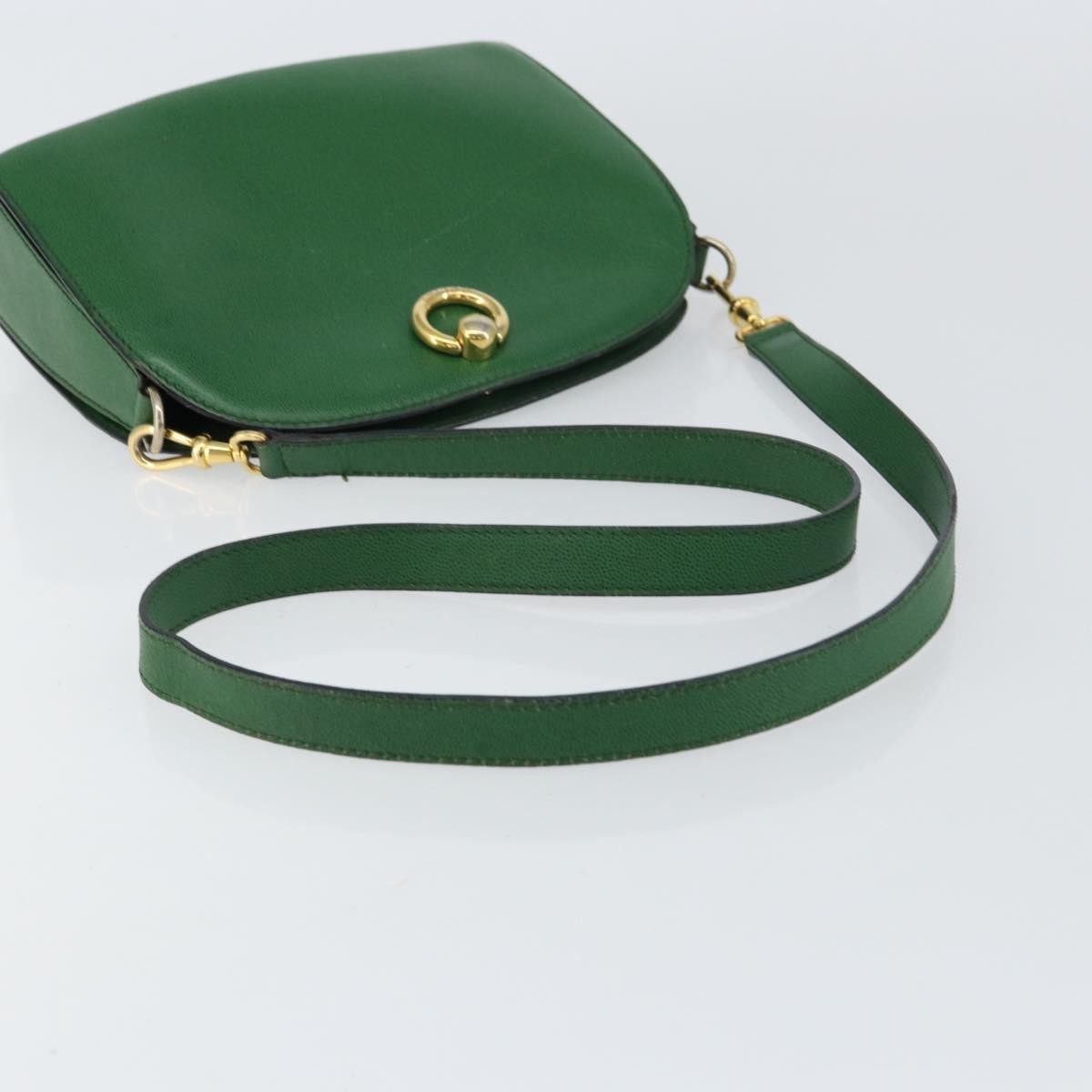 Celine Vintage Leather Green Leather Shoulder Bag Bag (Pre-Owned)