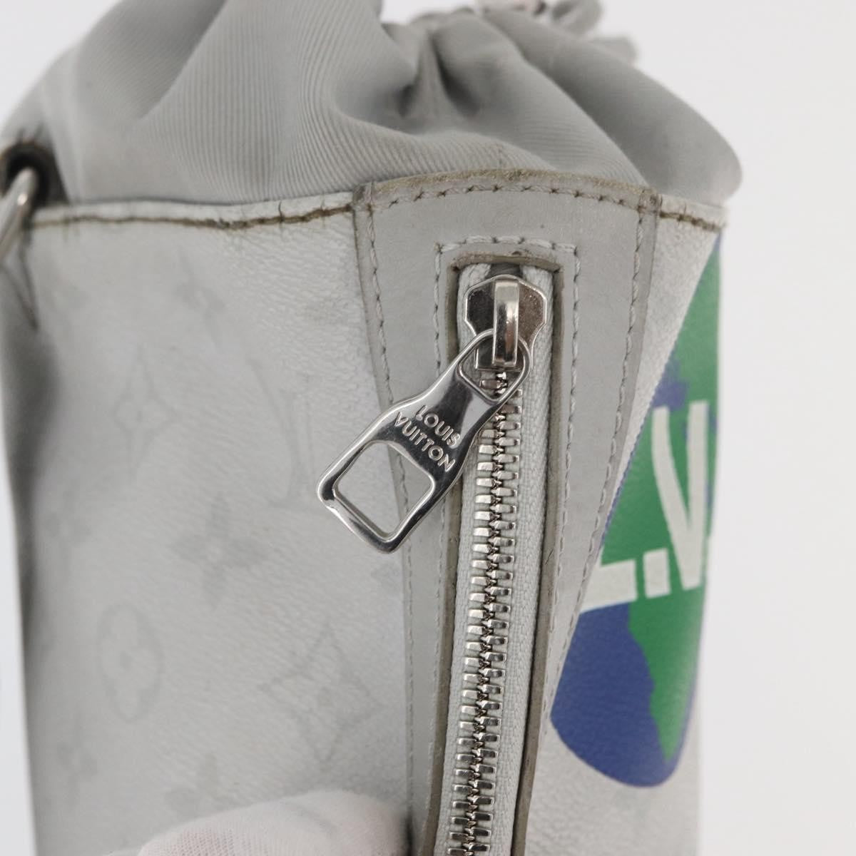 Louis Vuitton Chalk Sling Limited Edition Logo Story Monogram Canvas Gray Canvas Handbag (Pre-Owned)