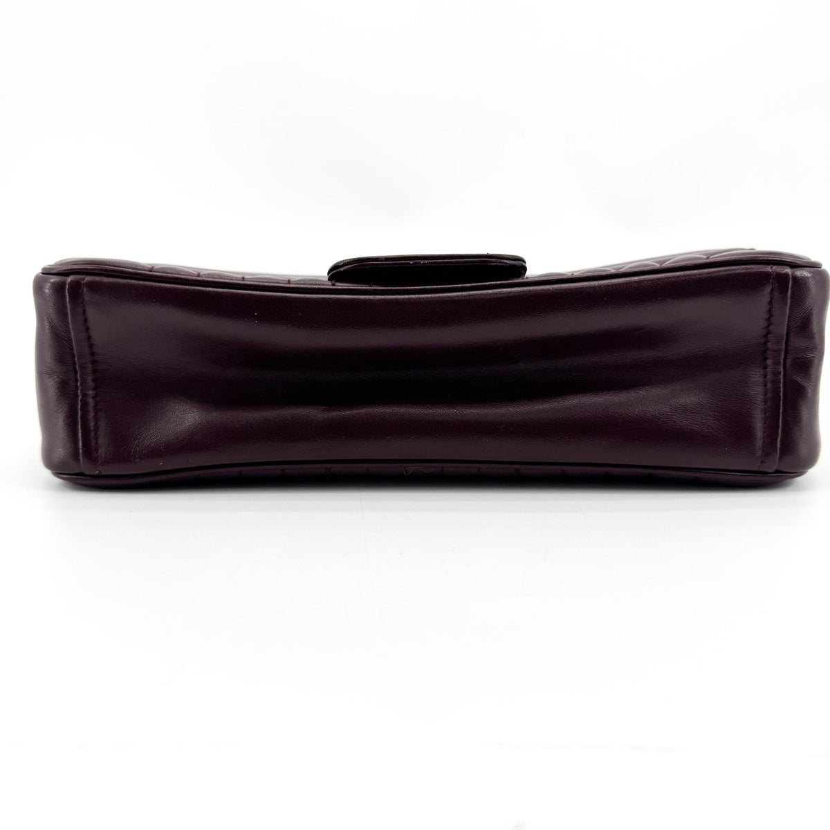 Prada Chain Flap Diagramme Quilted Leather Burgundy Leather Shoulder Bag Bag (Pre-Owned)