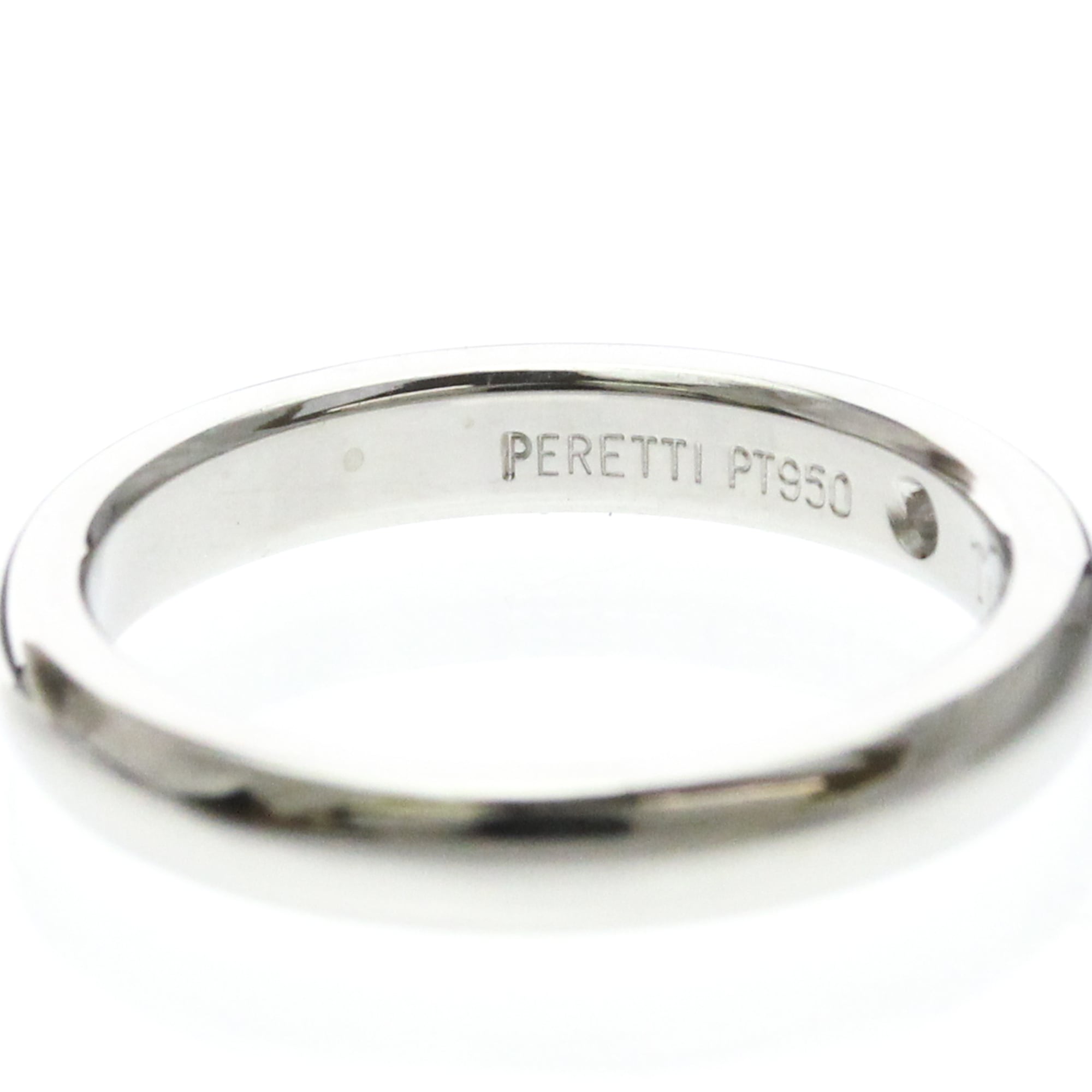 Tiffany & Co. Elsa Peretti 1 Diamond Stacking Band 950 Platinum With Diamond Silver Platinum Ring Jewelry (Pre-Owned)