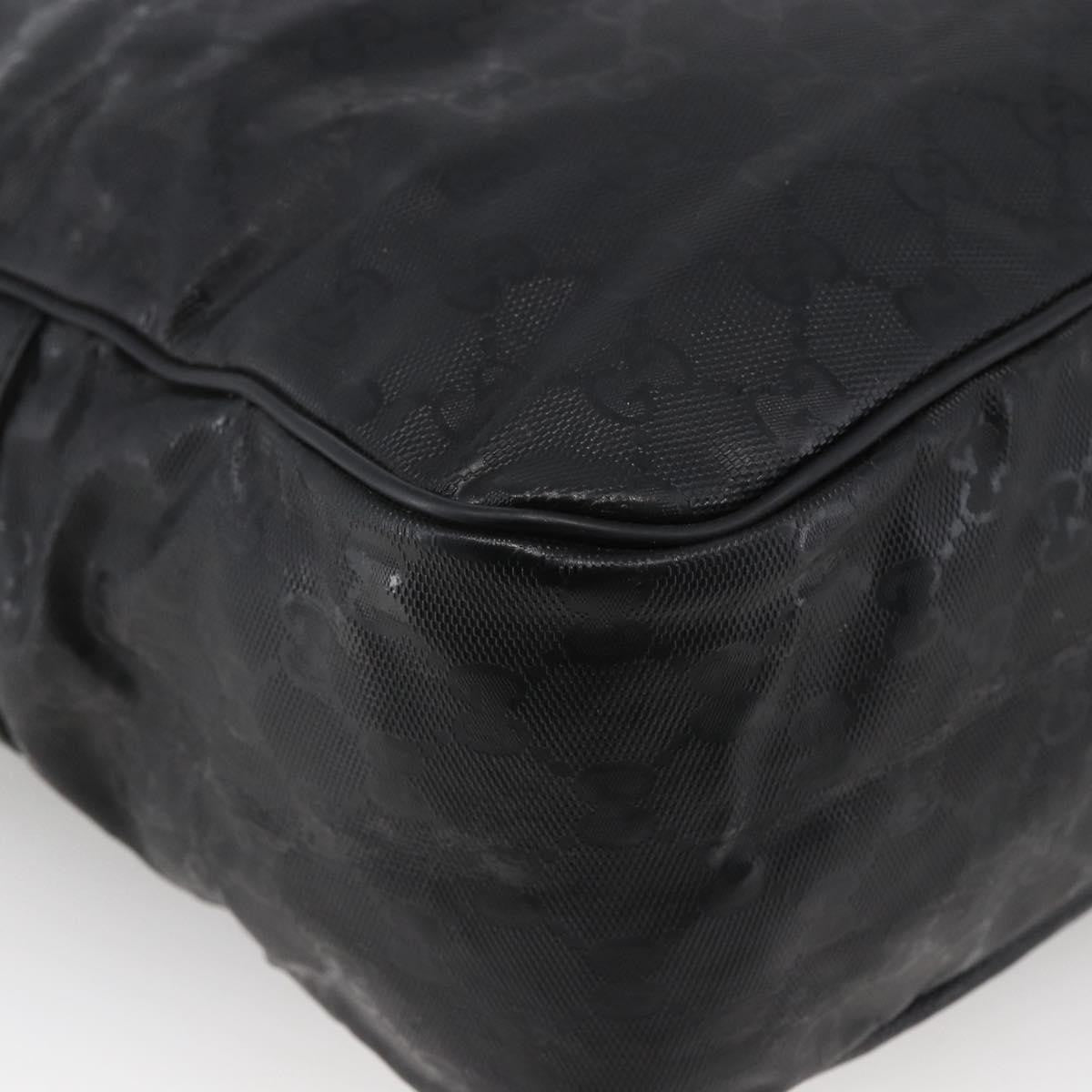 Gucci Zip Messenger Gg Imprime Black Canvas Shoulder Bag Bag (Pre-Owned)