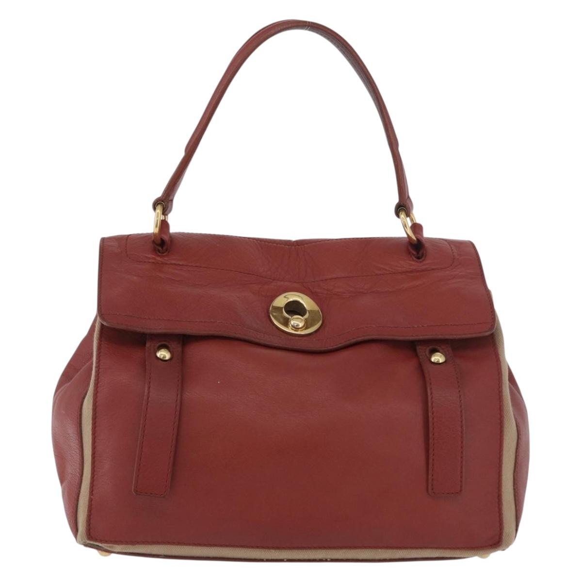 Saint Laurent Muse Two Leather Red Leather Handbag (Pre-Owned)