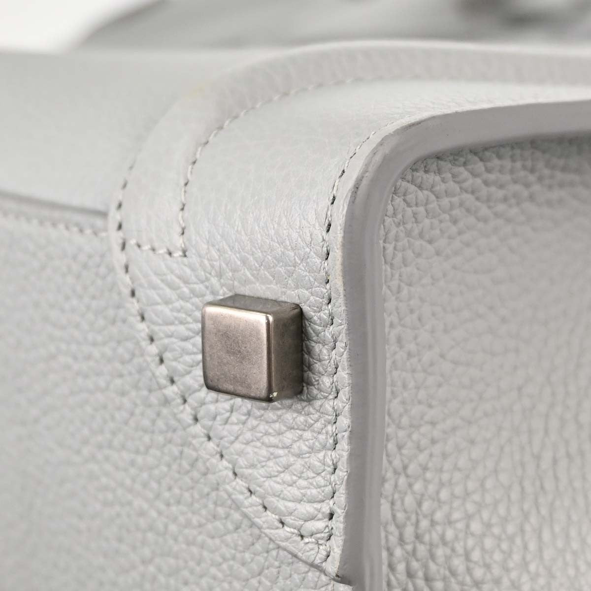 Celine Luggage Grainy Leather Gray Leather Handbag (Pre-Owned)
