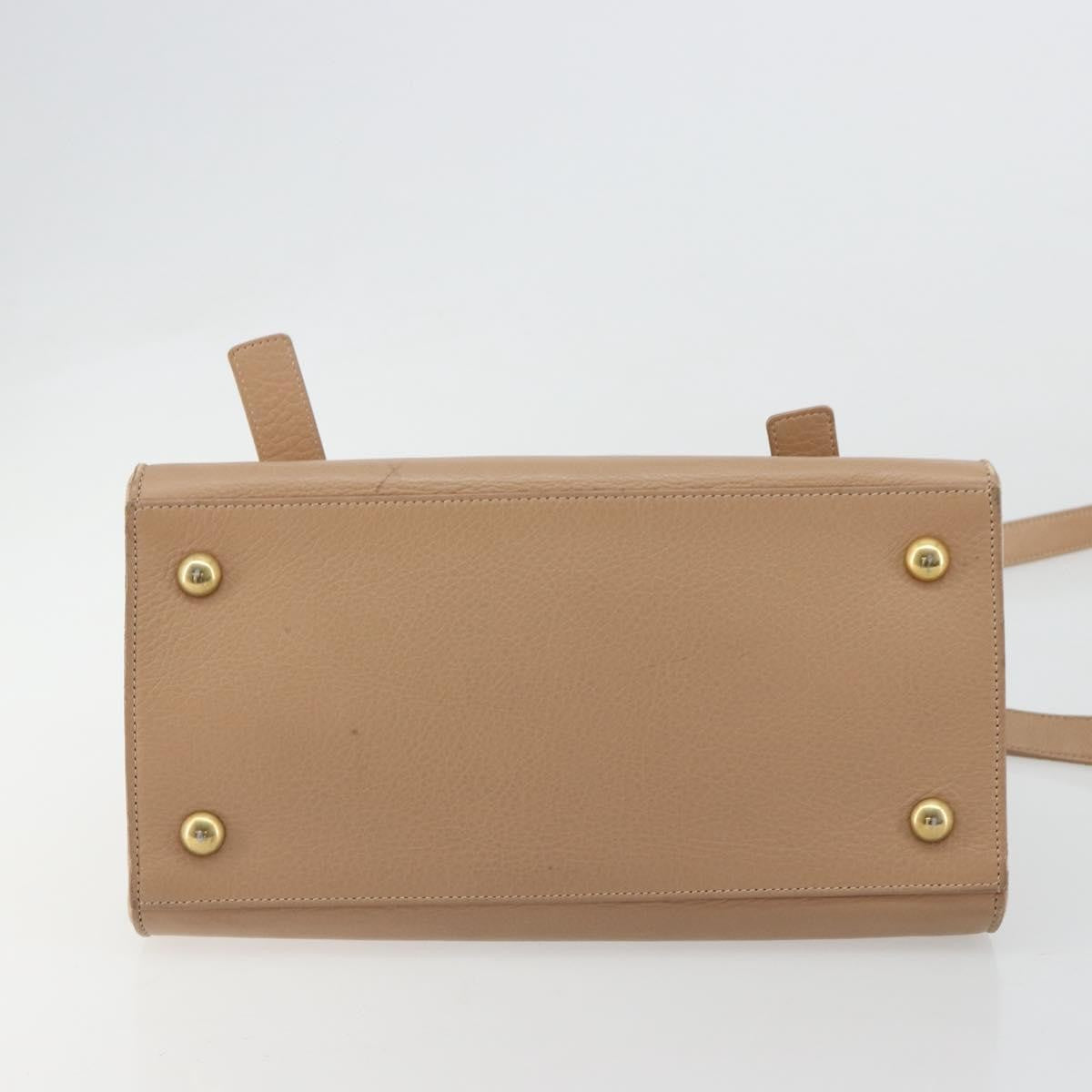 Saint Laurent Muse Two Leather Beige Leather Handbag (Pre-Owned)