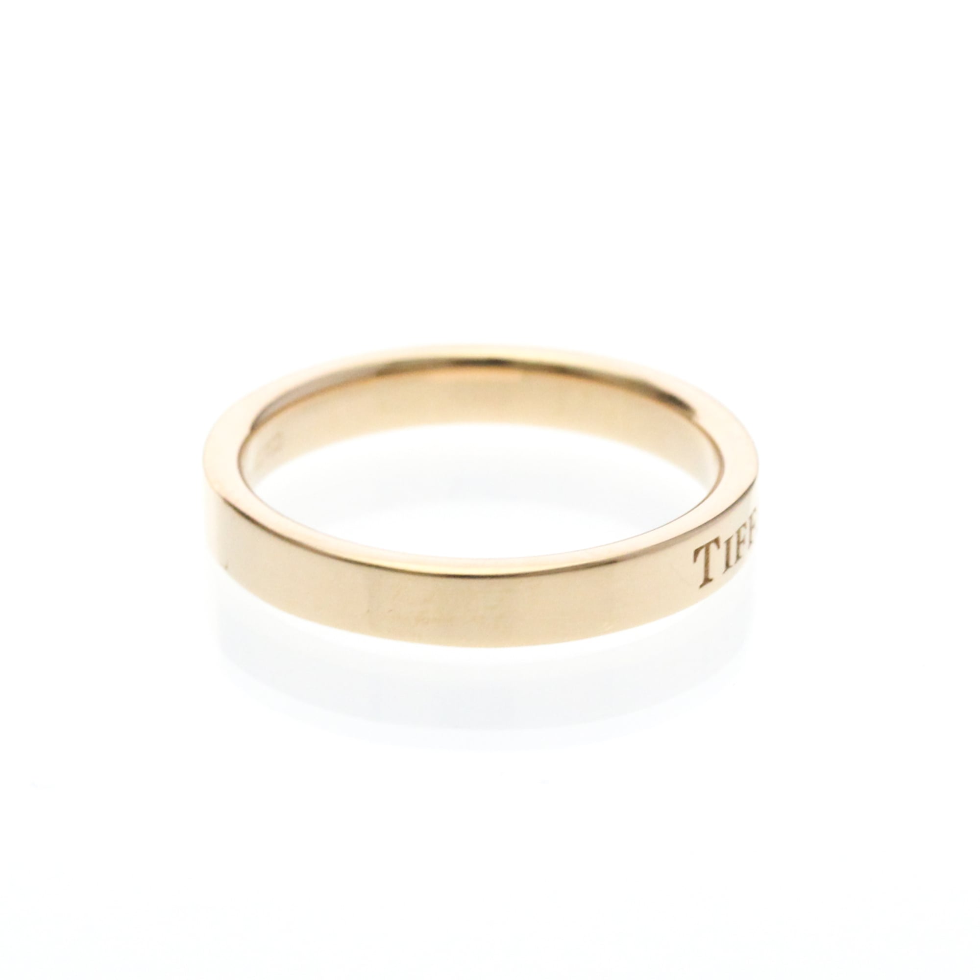Tiffany & Co. Flat 18K Pink Gold Gold Pink_Gold Ring Jewelry (Pre-Owned)