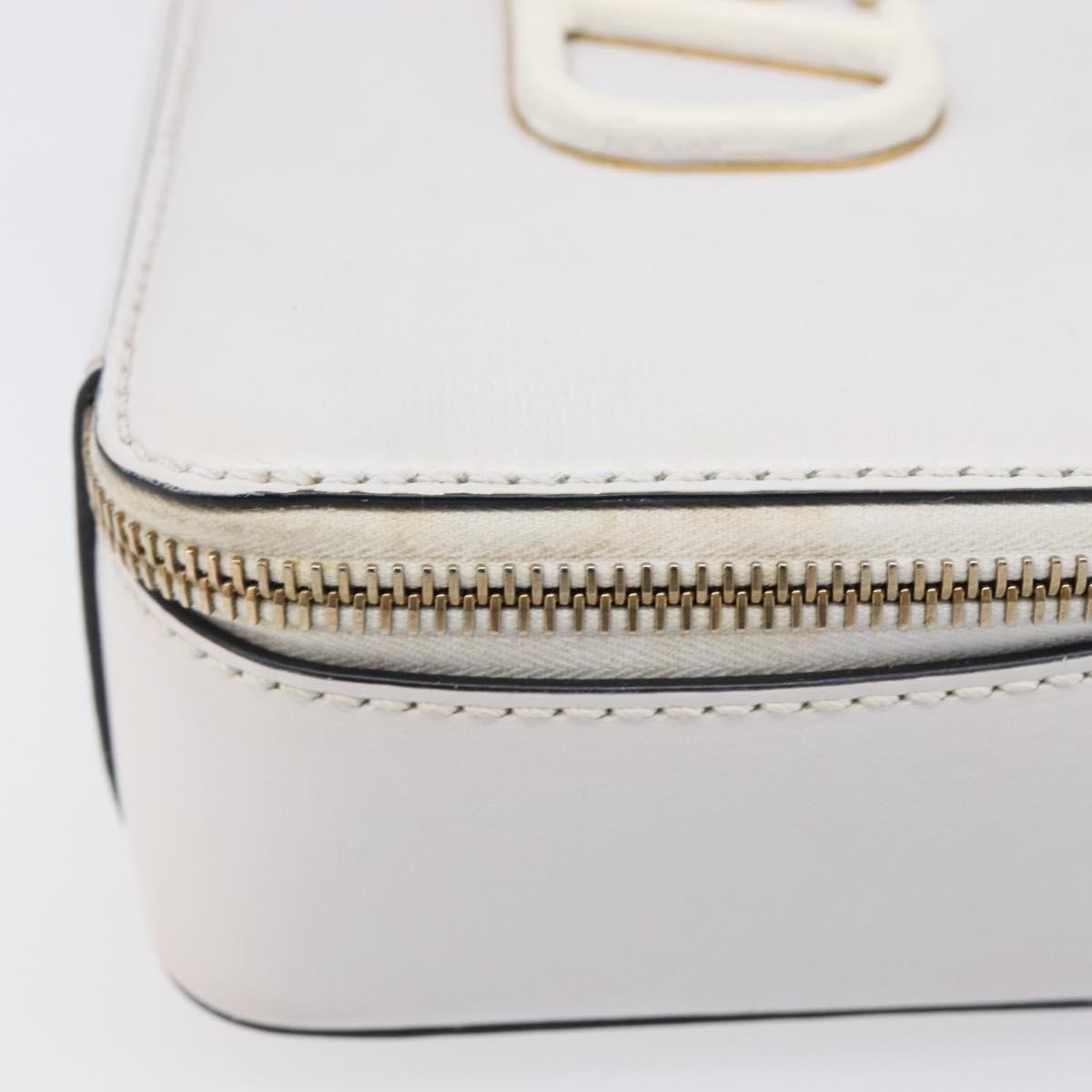 Valentino Garavani Vsling Leather White Leather Shoulder Bag Bag (Pre-Owned)