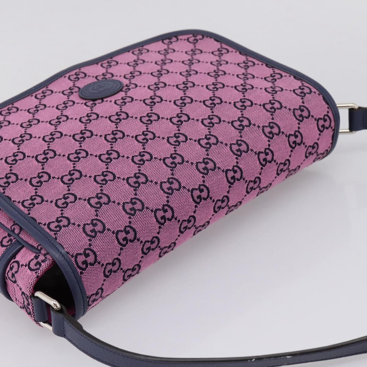 Gucci Children's Messenger Gg Canvas Pink Canvas Handbag (Pre-Owned)