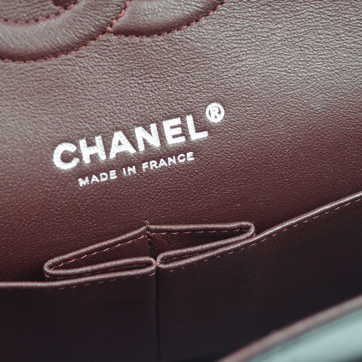 Chanel Classic Timeless Double Flap Quilted Lambskin Black Leather Handbag (Pre-Owned)
