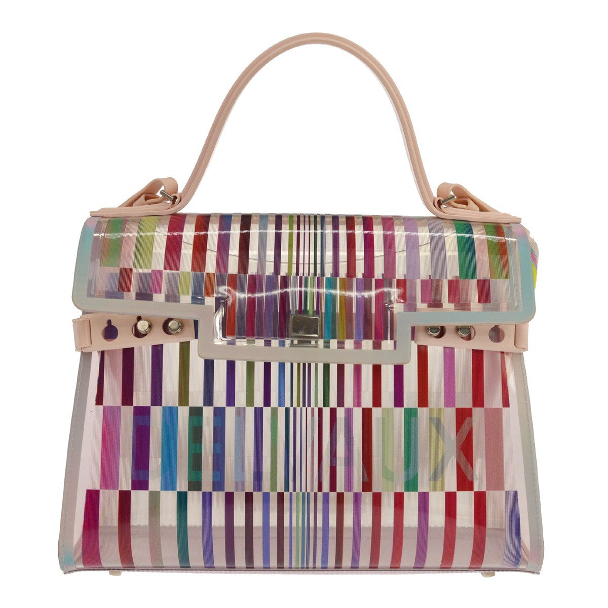 Delvaux The Eye Catcher Tempete Top Handle Multicolor Pvc Multicolour Pvc Handbag (Pre-Owned)