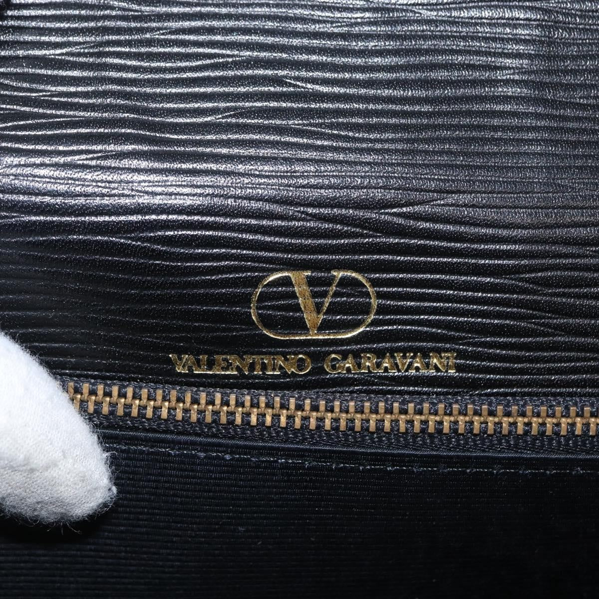Valentino Garavani Vintage Leather Black Leather Shoulder Bag Bag (Pre-Owned)