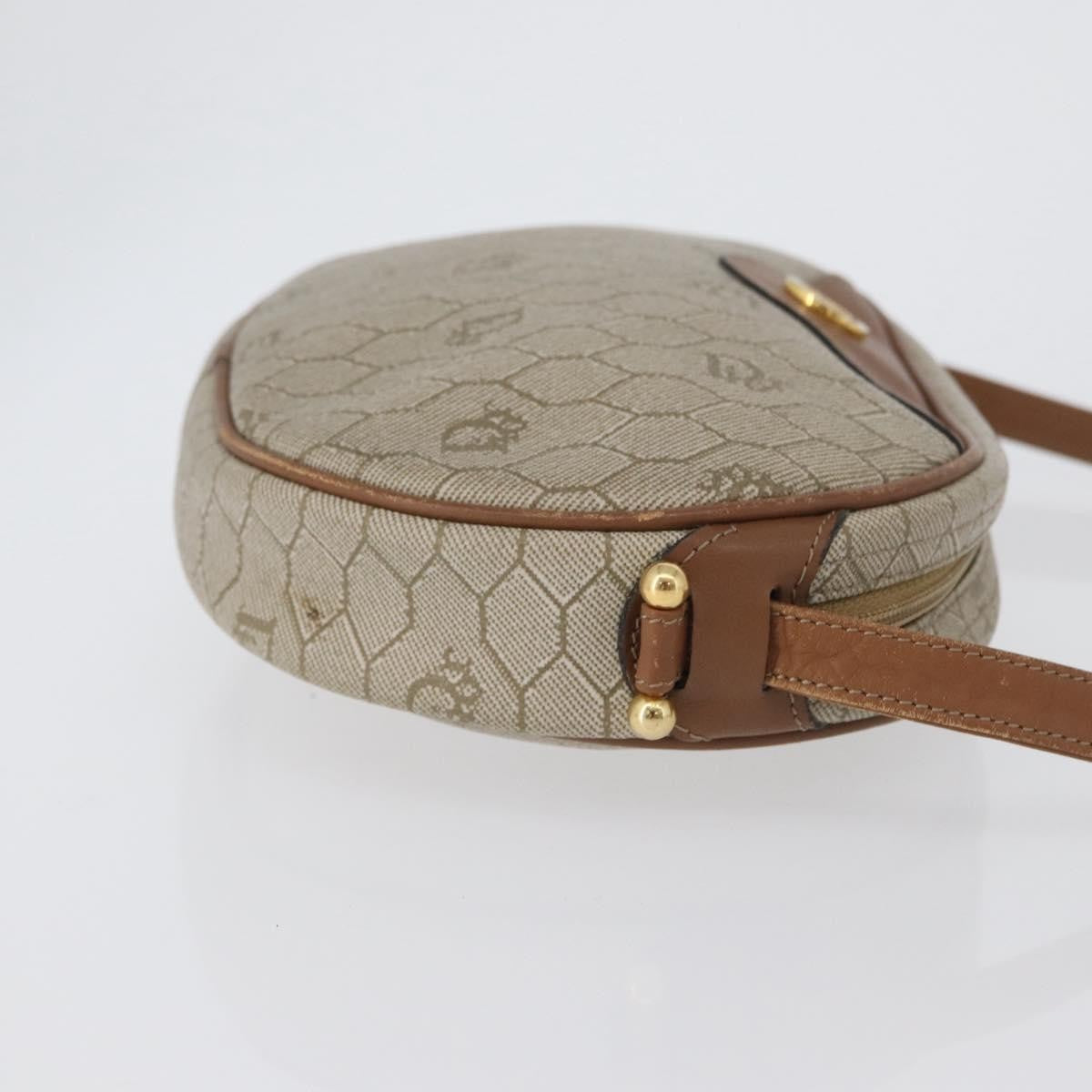 Christian Dior Vintage Honeycomb Canvas And Leather Beige Canvas Shoulder Bag Bag (Pre-Owned)