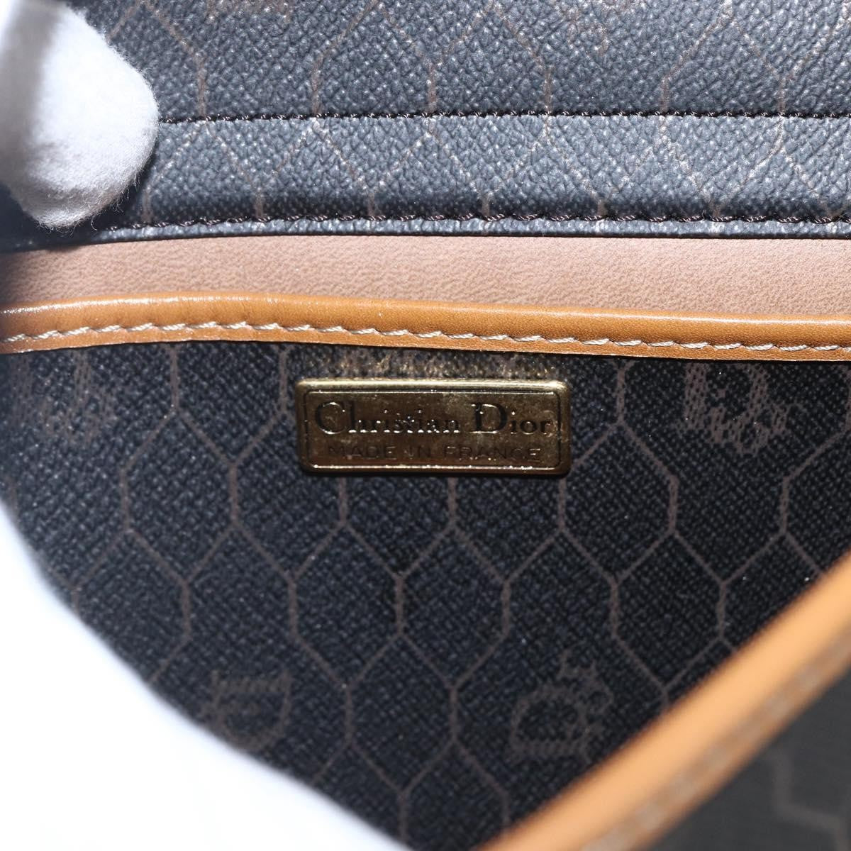 Christian Dior Vintage Honeycomb Canvas And Leather Black Pvc Shoulder Bag Bag (Pre-Owned)