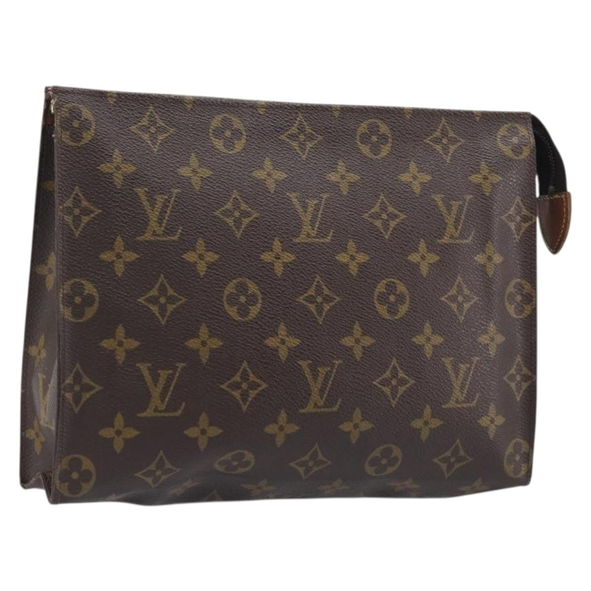 Louis Vuitton Toiletry Pouch Monogram Canvas Brown Canvas Clutche & Pouche Bag (Pre-Owned)