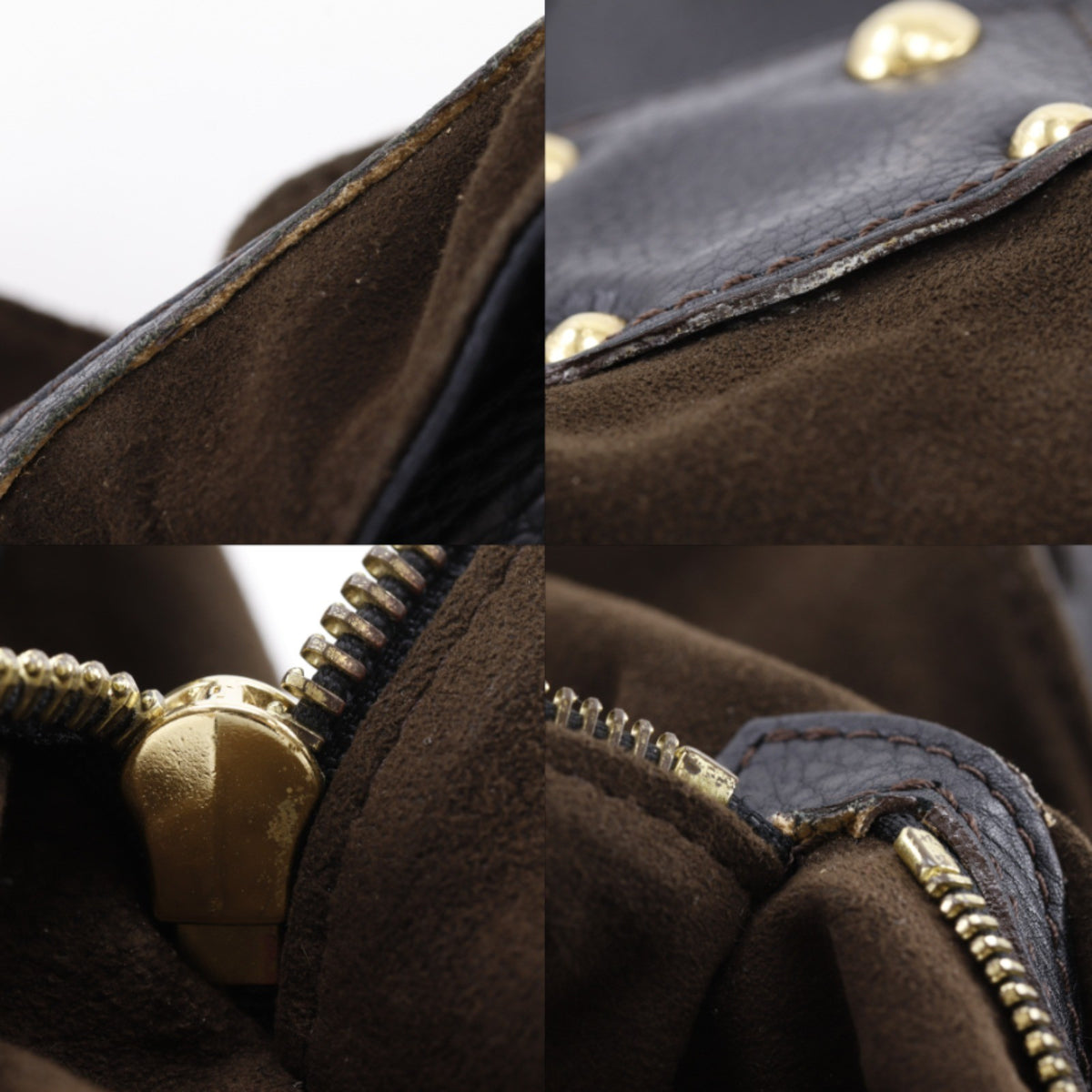 Louis Vuitton L Hobo Mahina Leather Black Leather Shoulder Bag Bag (Pre-Owned)