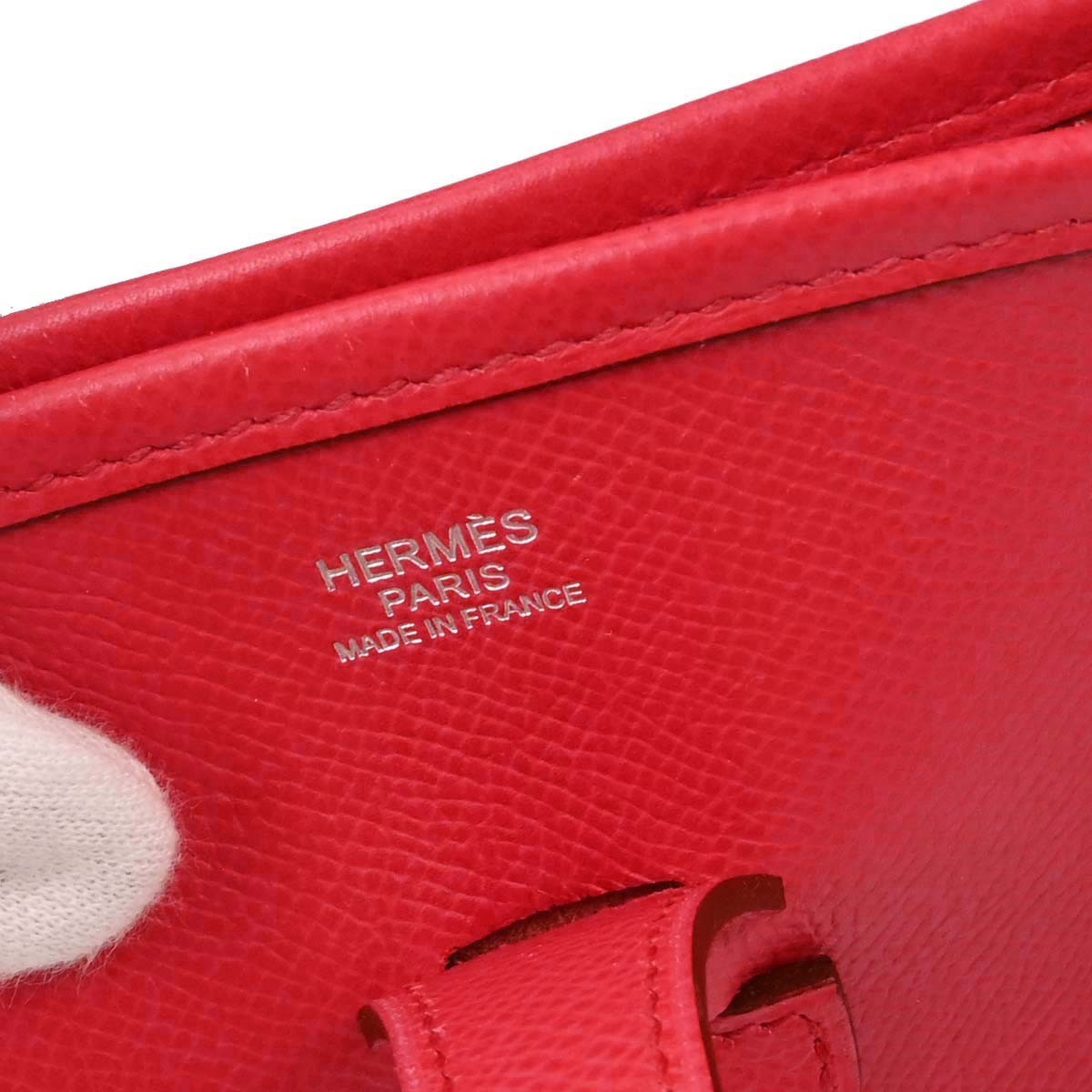 Hermes Evelyne Bag Gen Iii Epsom Red Leather Shoulder Bag Bag (Pre-Owned)