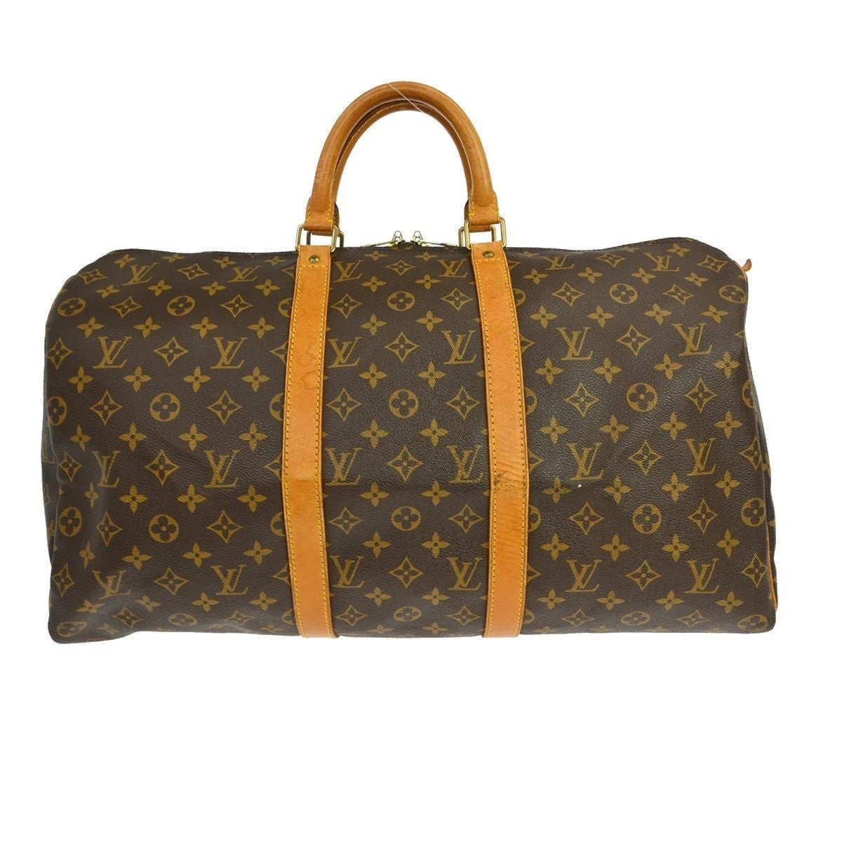 Louis Vuitton Keepall Monogram Brown Canvas Travel Bag Bag (Pre-Owned)