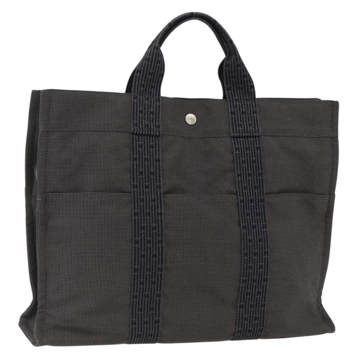Hermes Fourre-Tout Herline Canvas Gray Canvas Tote Bag Bag (Pre-Owned)