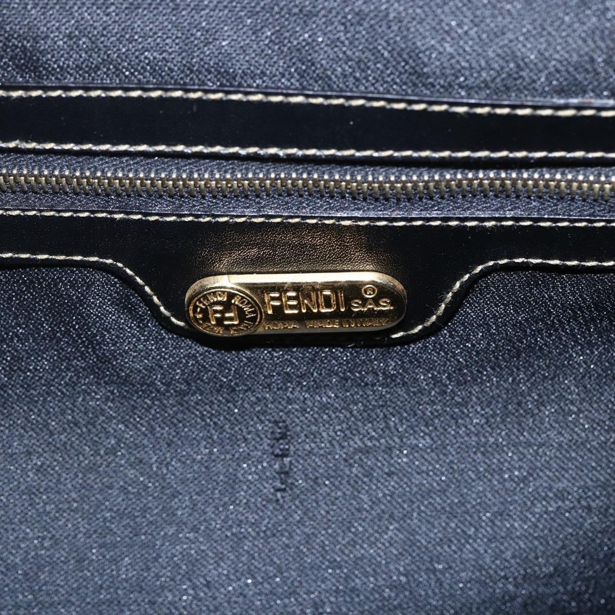 Fendi Vintage Pequin Logo Coated Canvas Brown Canvas Backpack Bag (Pre-Owned)