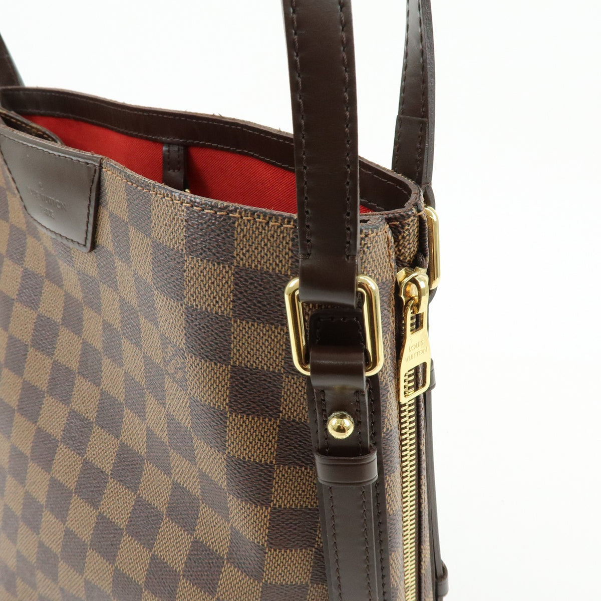 Louis Vuitton Cabas Rivington Damier Brown Canvas Tote Bag Bag (Pre-Owned)