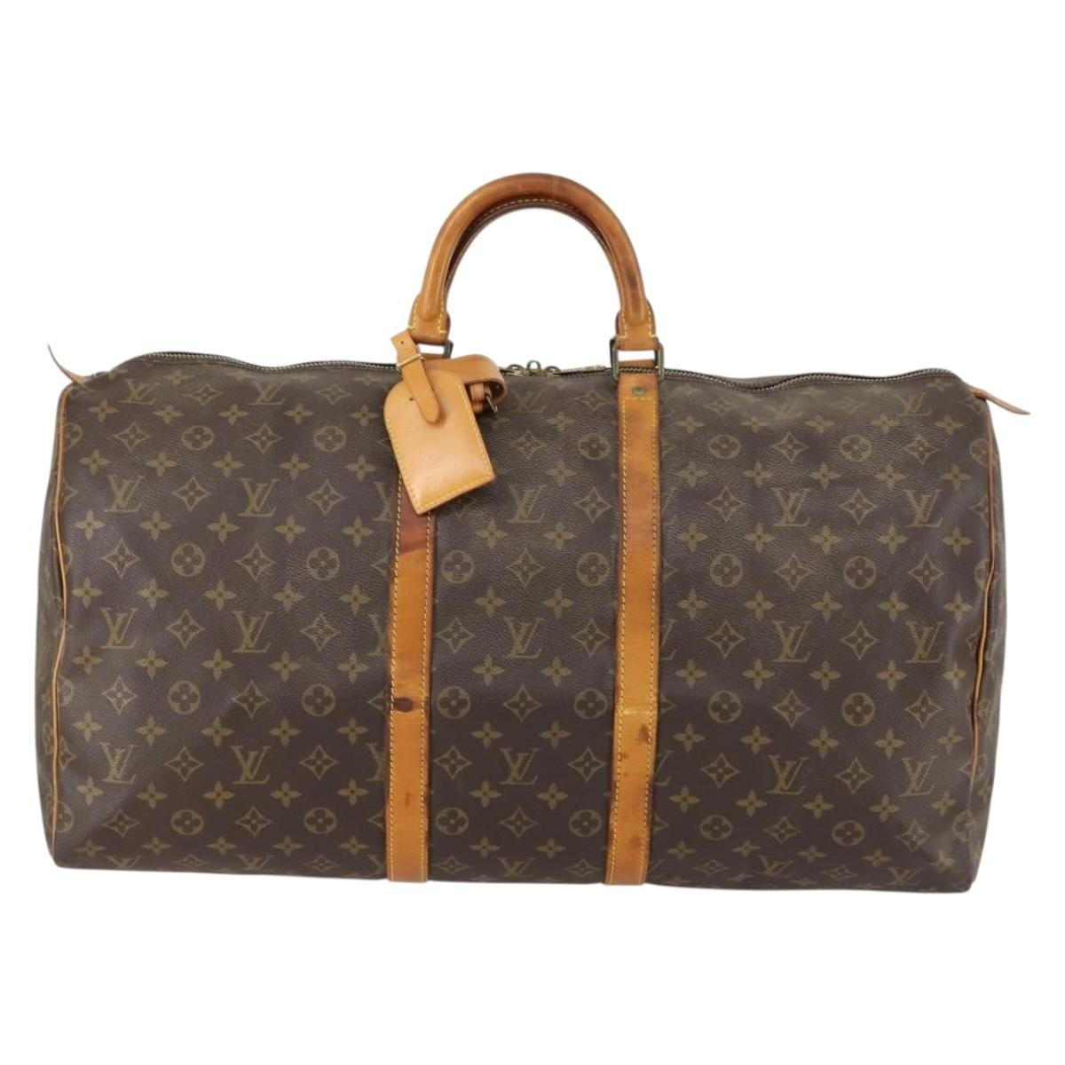 Louis Vuitton Keepall Monogram Canvas Brown Canvas Travel Bag Bag (Pre-Owned)