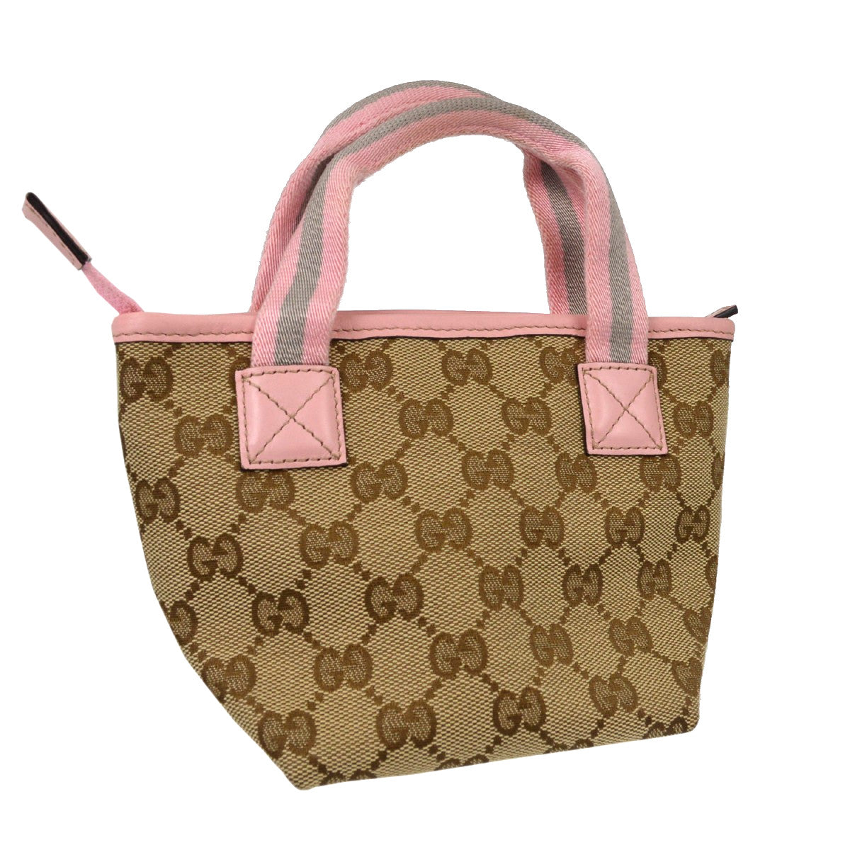 Gucci Kid's Web Gg Canvas Beige Canvas Tote Bag Bag (Pre-Owned)