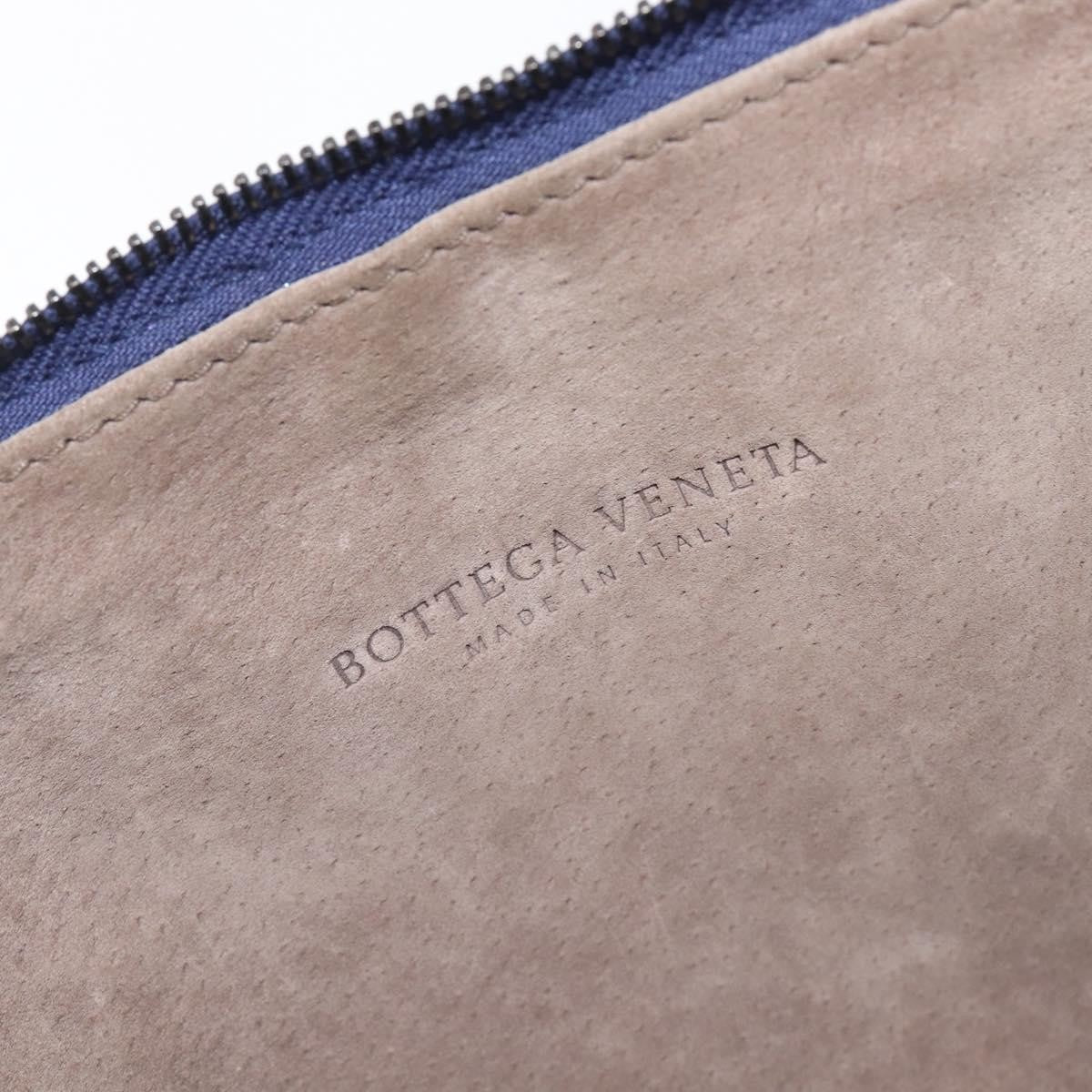 Bottega Veneta Compartment Chain Intrecciato Nappa Blue Leather Shoulder Bag Bag (Pre-Owned)