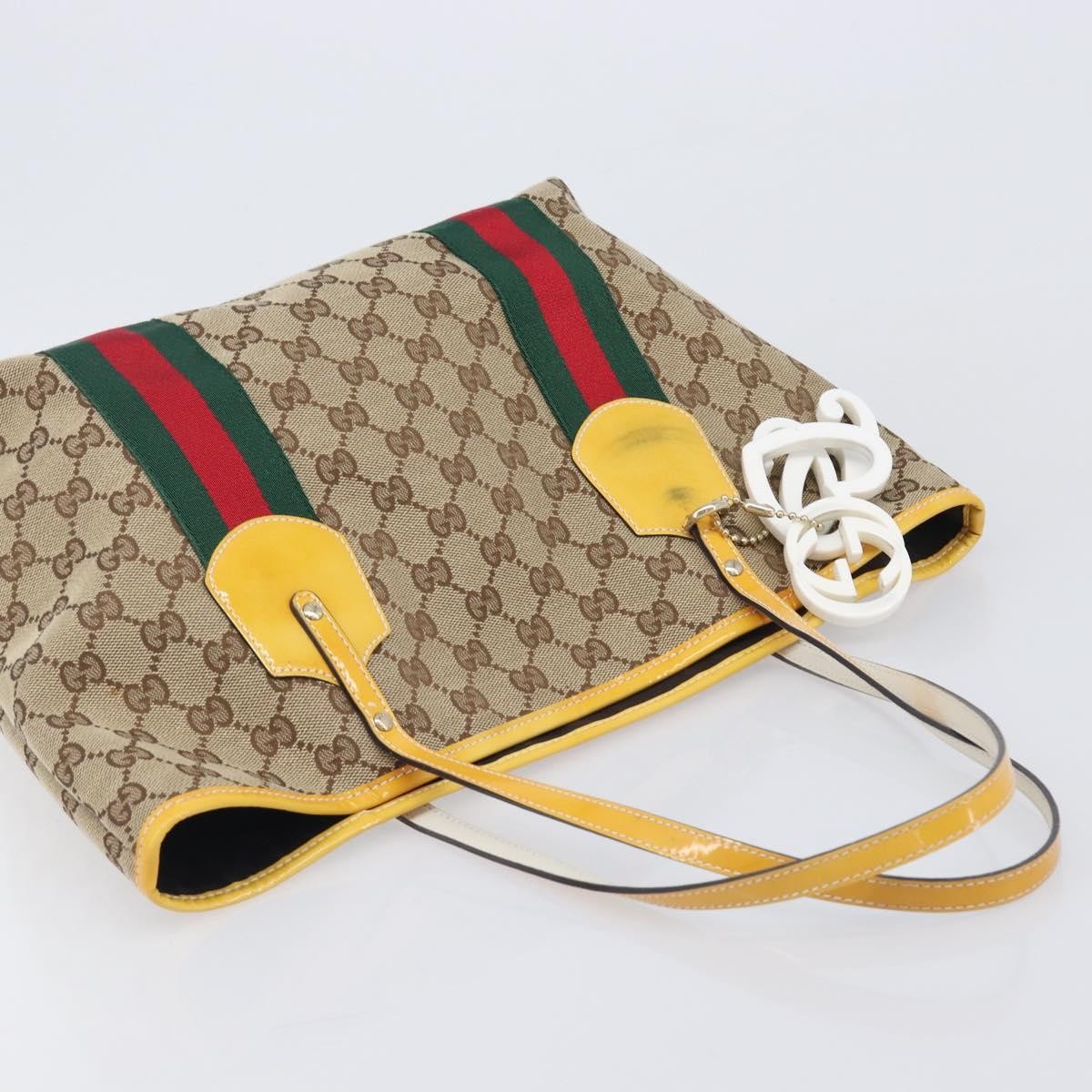 Gucci Jolie Web Gg Canvas Beige Canvas Tote Bag Bag (Pre-Owned)