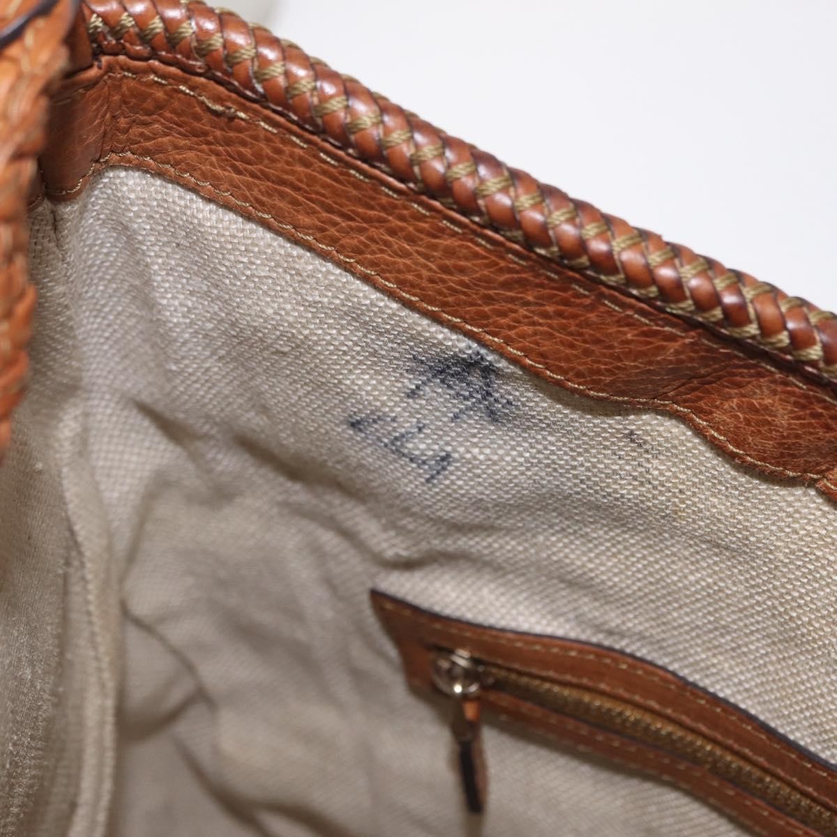 Gucci Marrakech Hobo Leather Brown Leather Shoulder Bag Bag (Pre-Owned)