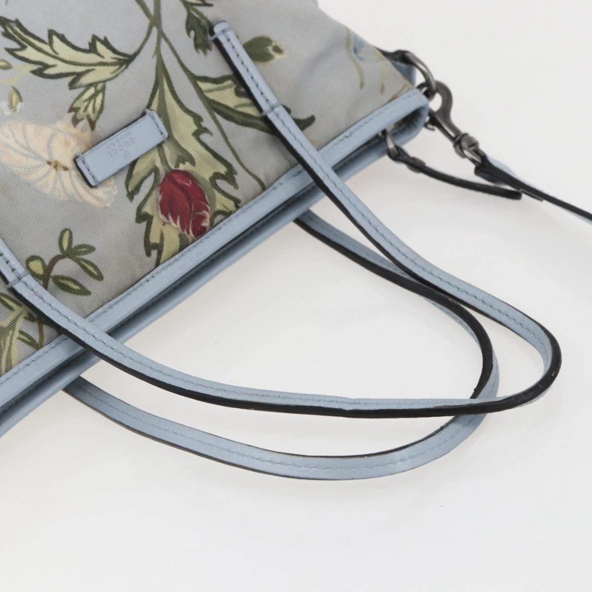 Gucci Convertible Zip Flora Canvas Blue Canvas Tote Bag Bag (Pre-Owned)