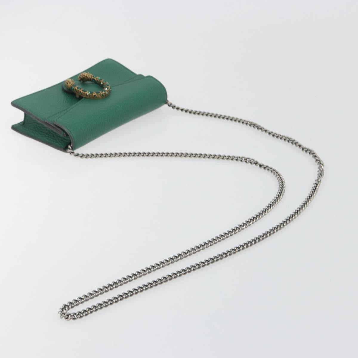Gucci Dionysus Leather Green Leather Shoulder Bag Bag (Pre-Owned)