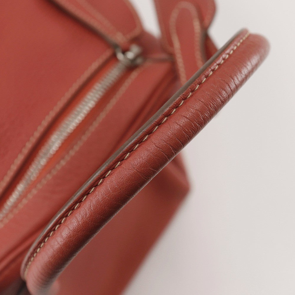 Hermes Lindy Togo Orange Leather Shoulder Bag Bag (Pre-Owned)