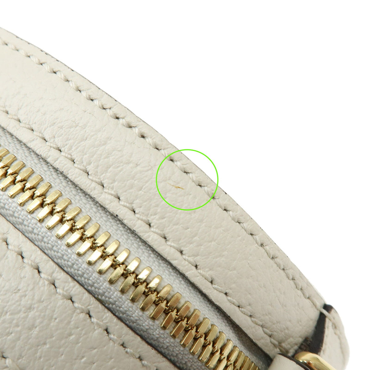 Gucci Ophidia Round Leather White Leather Shoulder Bag Bag (Pre-Owned)