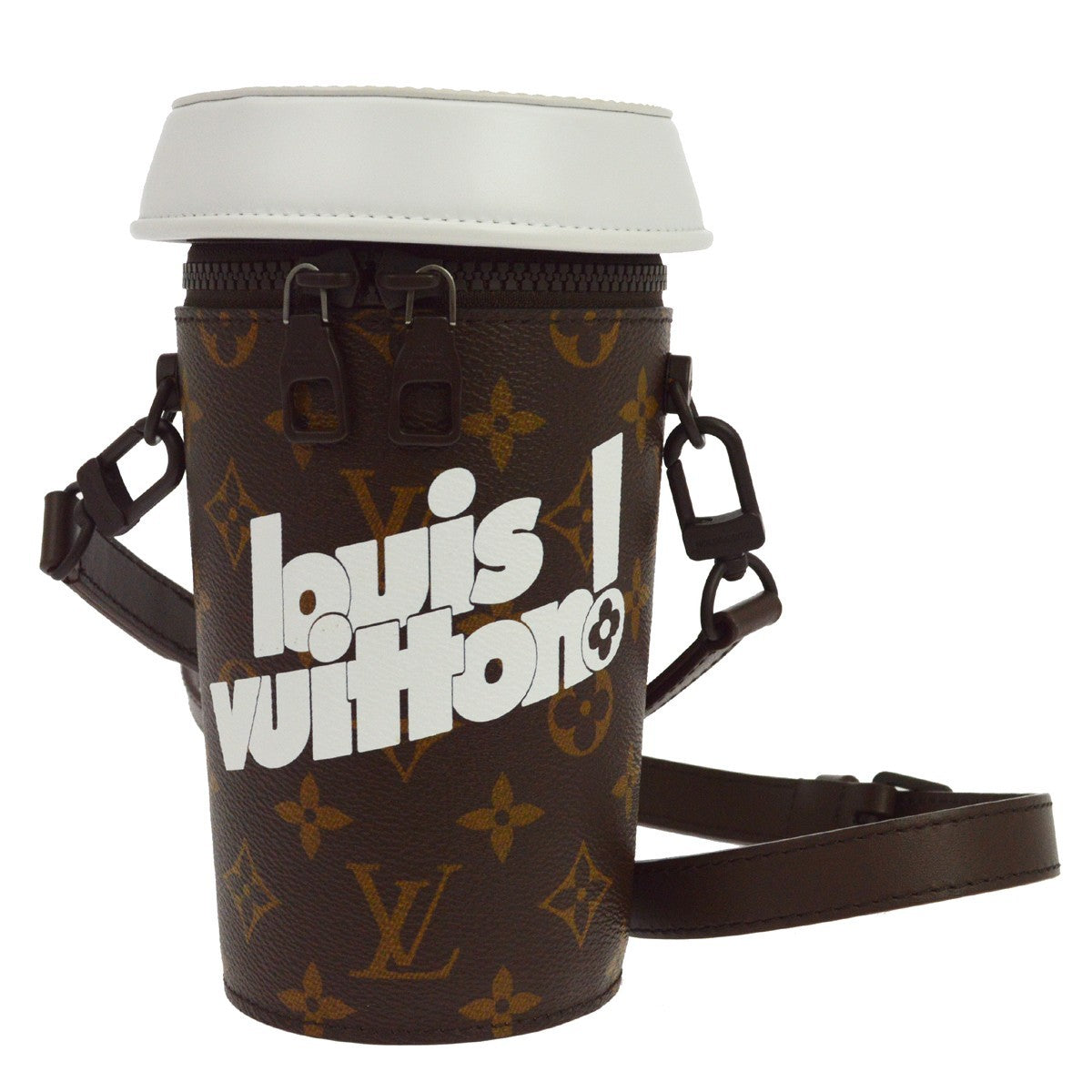 Louis Vuitton Coffee Cup Convertible Everyday Signature Vintage Monogram Canvas Brown Canvas Clutche & Pouche Bag (Pre-Owned)