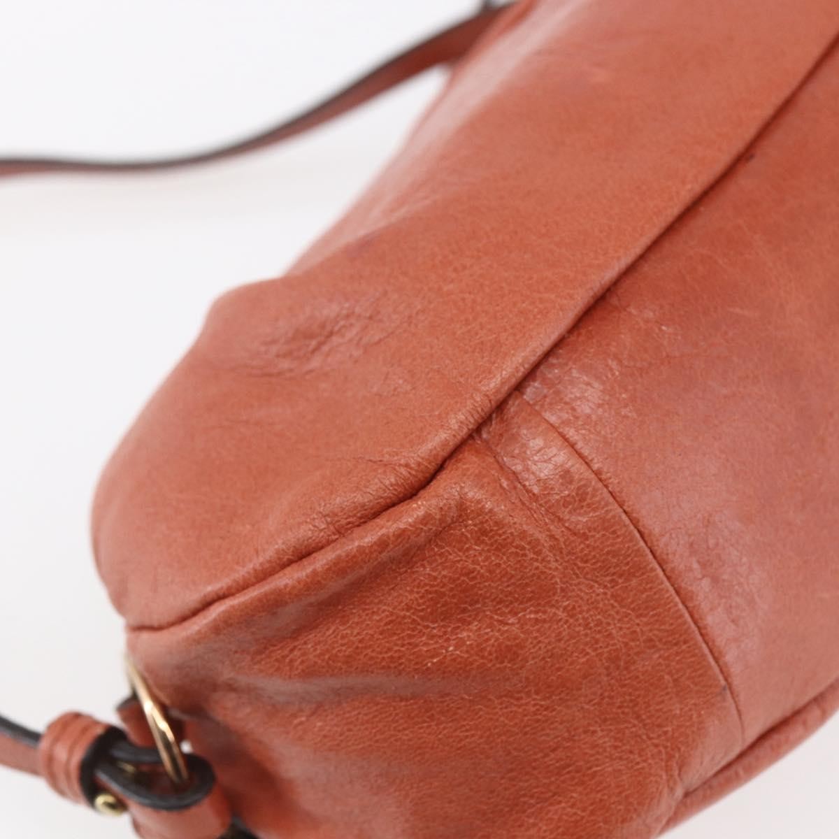 Chloe Vintage Leather Orange Leather Shoulder Bag Bag (Pre-Owned)