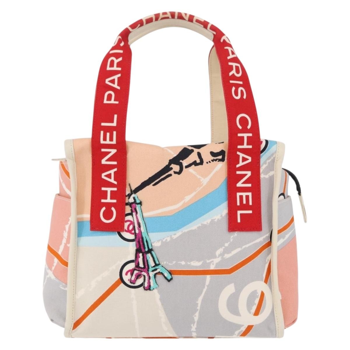 Chanel Eiffel Tower Printed Canvas Multicolour Canvas Tote Bag Bag (Pre-Owned)