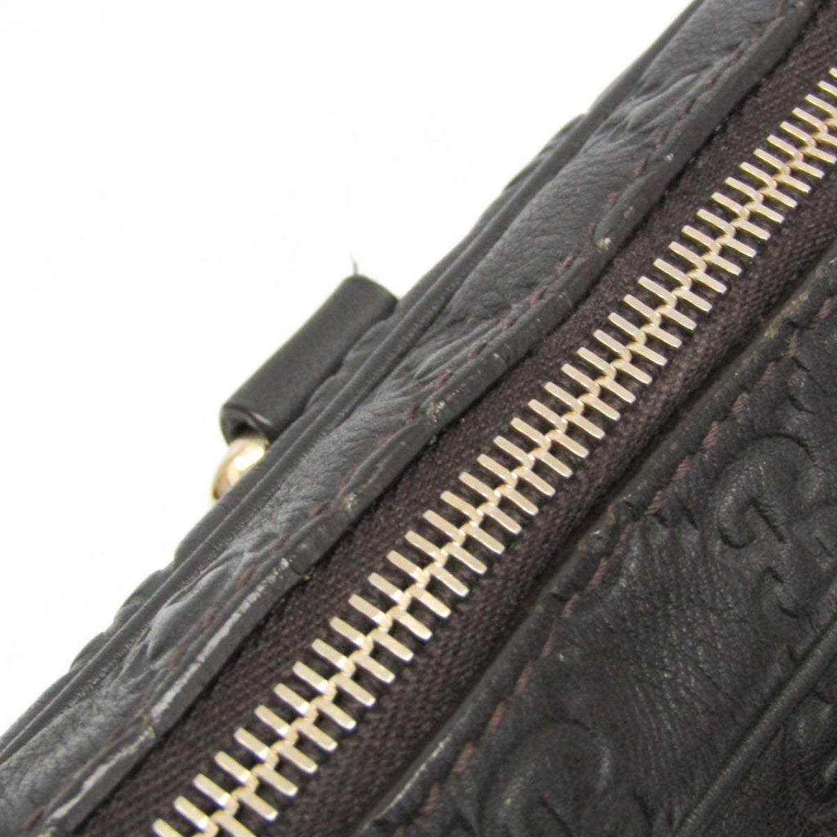 Gucci Gucci Marmont Black Leather Brown Leather Briefcase Bag (Pre-Owned)