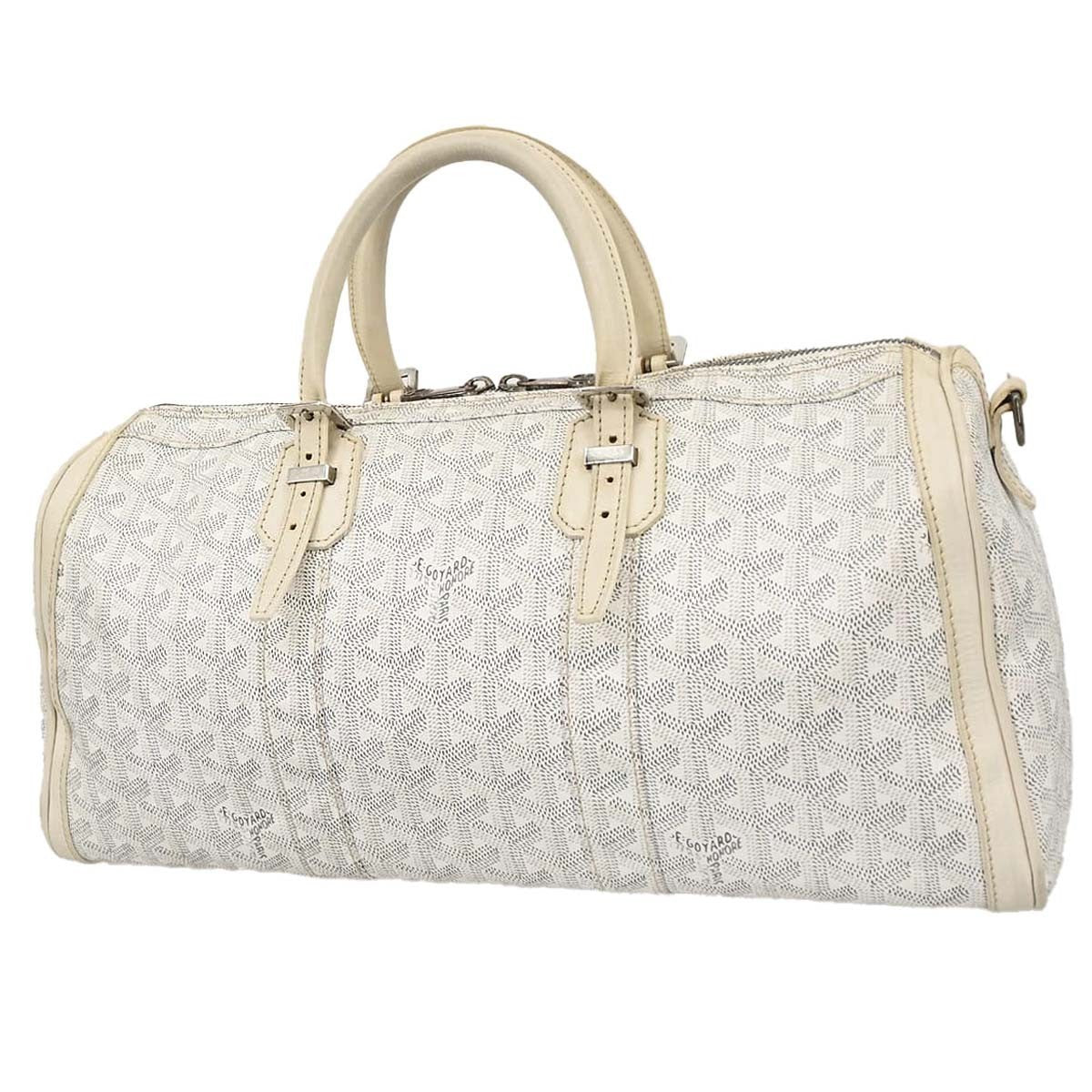 Goyard Croisiere Coated Canvas White Canvas Travel Bag Bag (Pre-Owned)