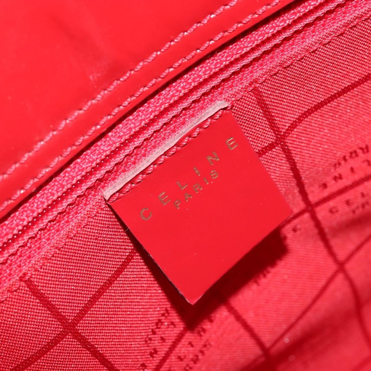 Celine Vintage Leather Red Leather Handbag (Pre-Owned)