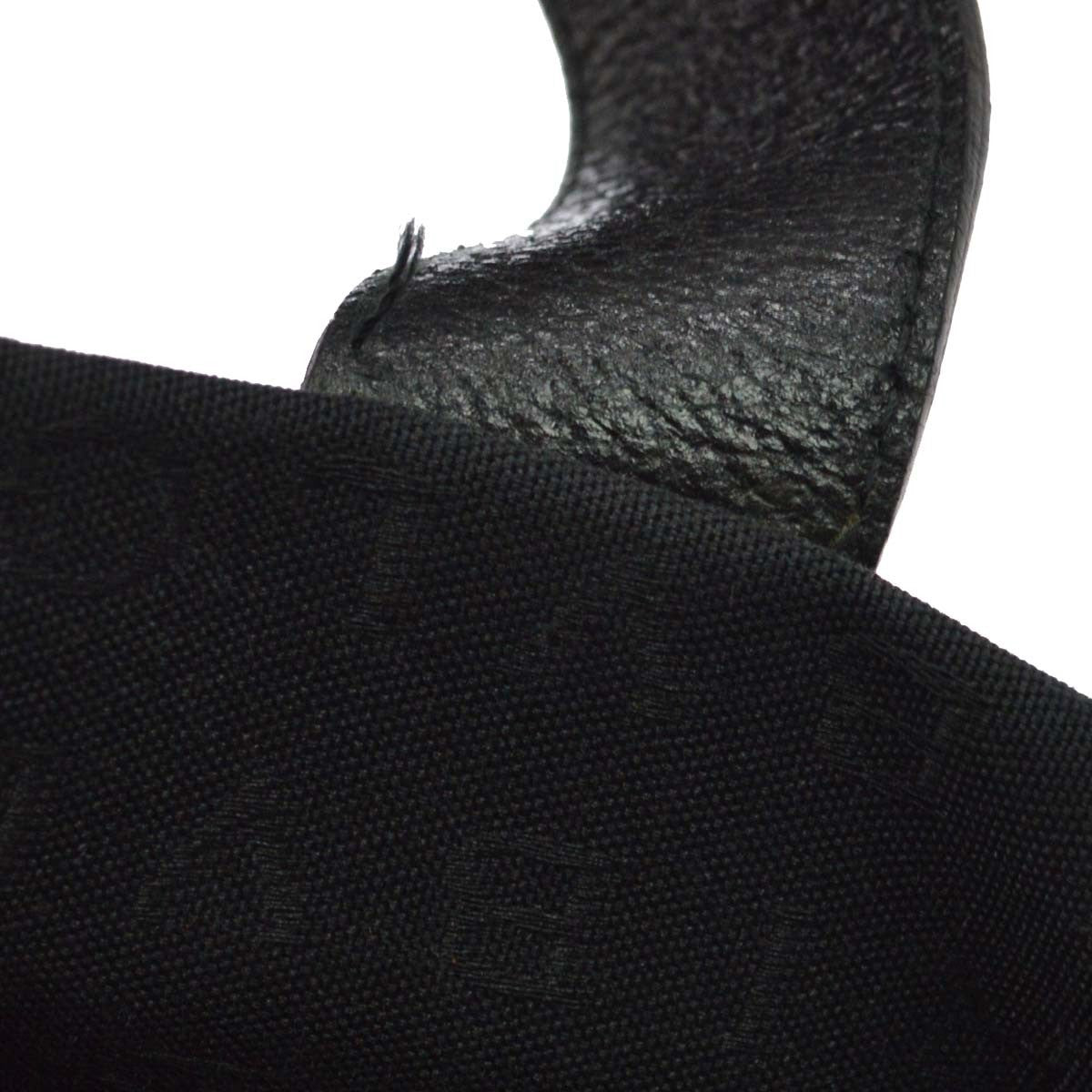 Bvlgari Logomania Canvas Black Canvas Shoulder Bag Bag (Pre-Owned)