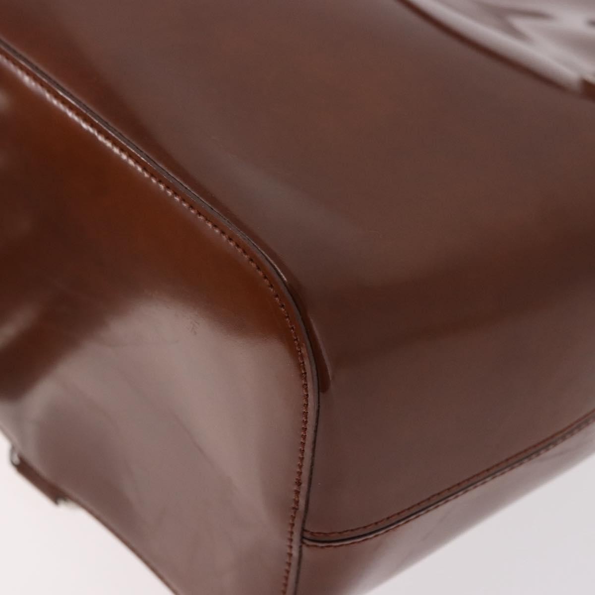 Cartier Panthère Patent Leather Brown Patent_Leather Backpack Bag (Pre-Owned)