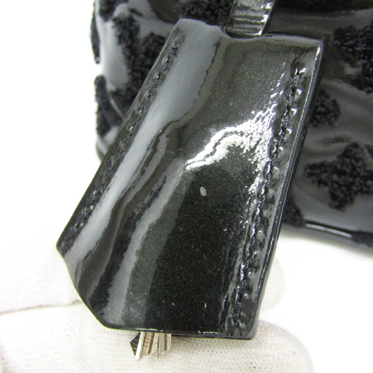 Louis Vuitton Fascination Lockit Patent Lambskin Black Patent_Leather Handbag (Pre-Owned)